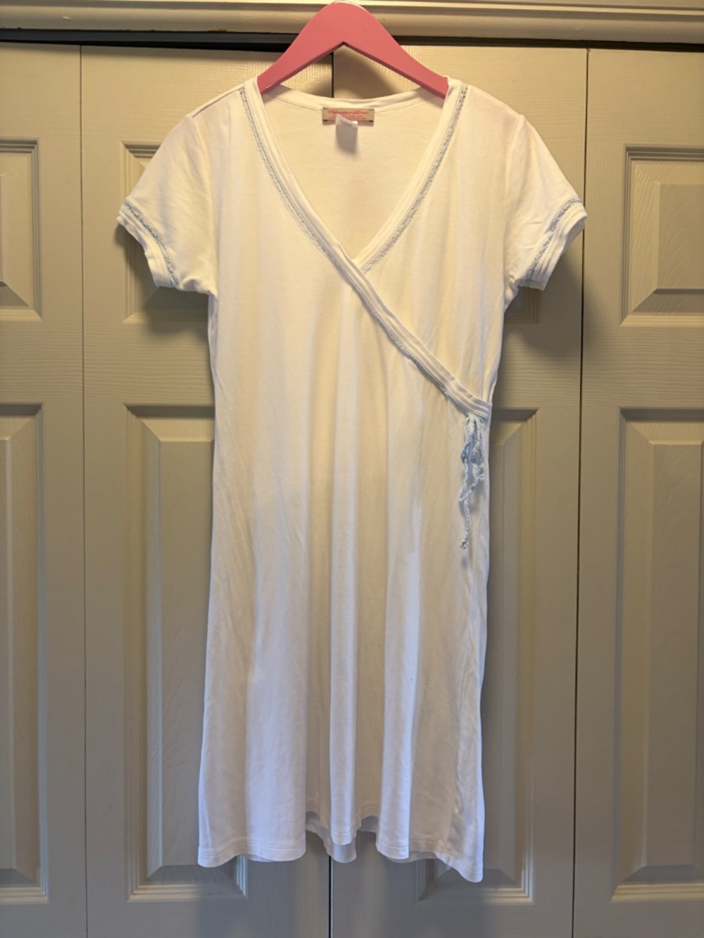 Schweitzer Linen Nightwear Collection White Nightgown 100% Pima Cotton S